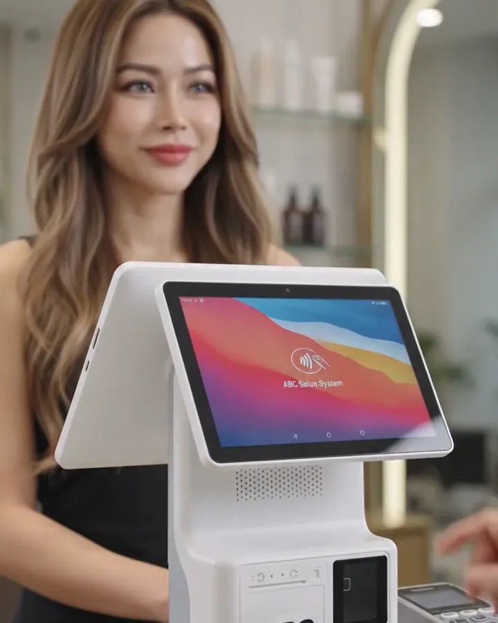 Màn hình POS Android tại quầy tiệm